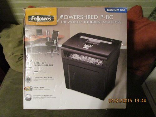 Fellowes P-8C Cross-Cut Paper Shredder-Powerful &amp; Great For Home or Office-NIB!