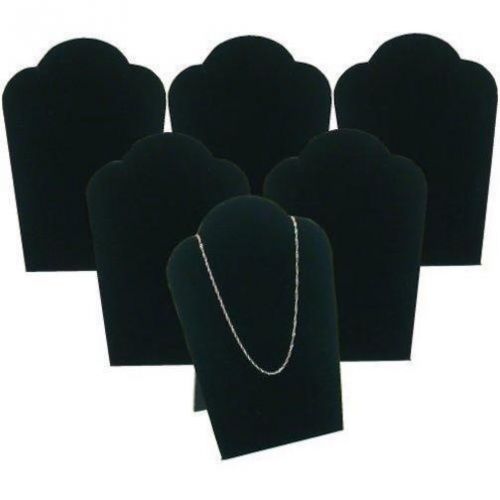 6 Black Necklace Pendant Jewelry Bust Display Easel 3 3/4&#034; x 5 1/4&#034;