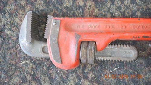 Ridgid heavy  pipe wrench  24 inch  adjustable tool made in the usa for sale