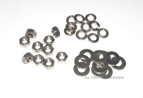 Ss 10-5/16-18 hex nuts &amp; 10-flat-10-lock 5/16&#034; washers stainless steel 18-8 part for sale