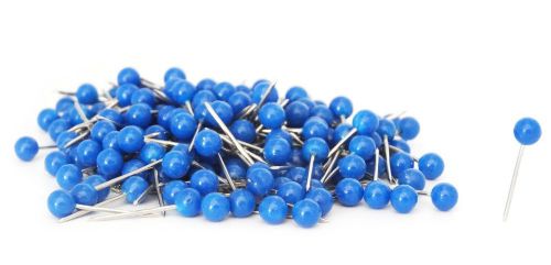 1/8 Inch Map Tacks (Blue) 200-count Blue