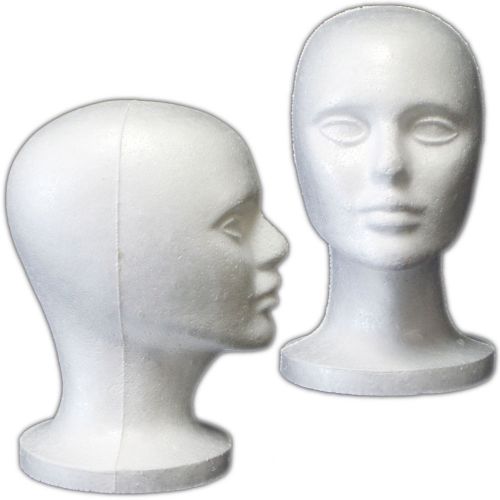 LESS THAN PERFECT MN-408LTP Box of 2 pcs Female Styrofoam Mannequin Head