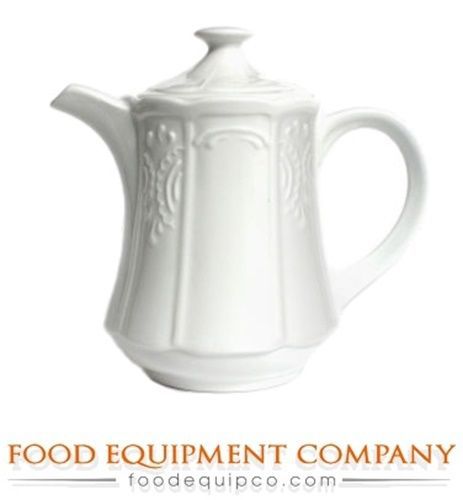 Tuxton CHT-170 Teapot 18 oz. 6&#034;H with lid Chicago porcelain white - Case of 24