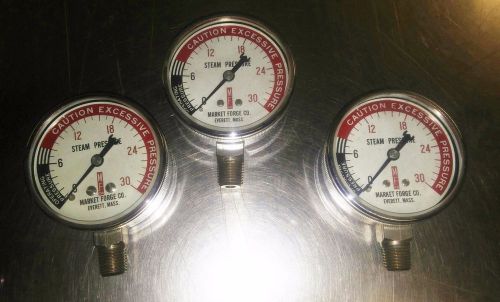 Vintage pressure gauges steam punk 0-30 psi  lot of three for sale