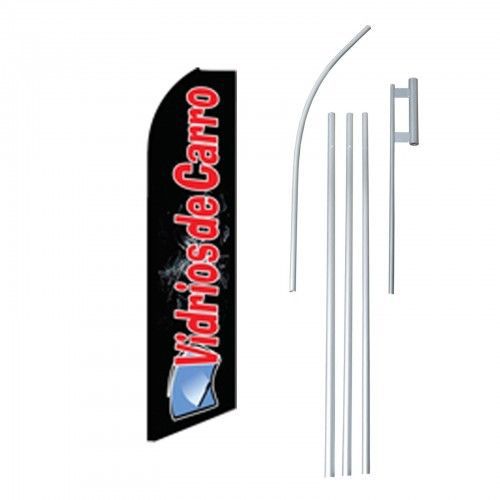 Vidrios de carro flag swooper feather sign banner 15ft kit made usa for sale