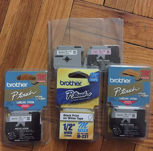 Genuine Brother P-Touch M tape Labels Pack  M-231 M-K231 M-E21 M-921 NEW PTouch