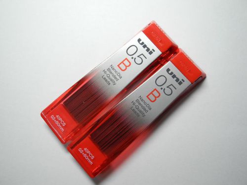 2 X tube UNI-BALL Nano Dia 0.5mm pencil leads B (80pcs)