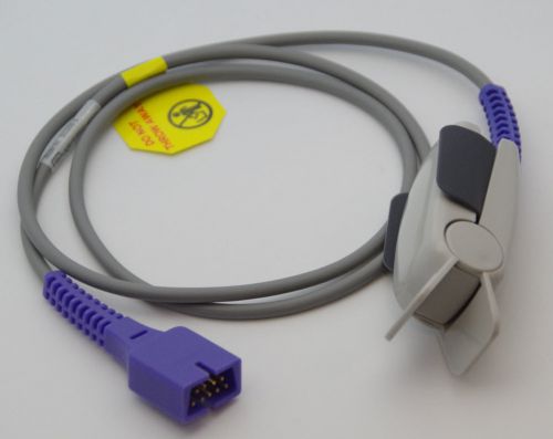 Nellcor DS-100A compatible adult clips Spo2 sensor ,oximax 9 pin  New in USA