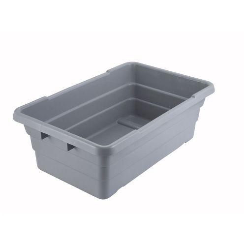Winco PL-8, 24.5x15.75x9-Inch Deep Plastic Lug Box, Grey