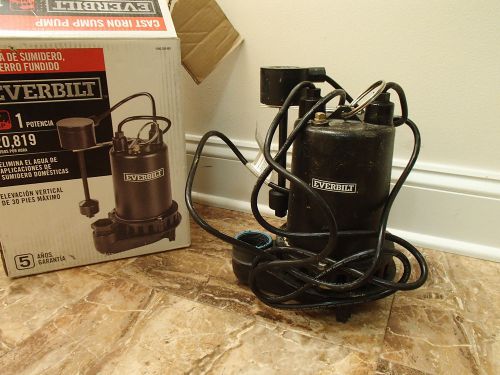 Everbilt 1 hp professional cast iron sump pump pssp10001vd 1000026662  amp11 for sale