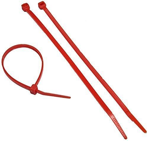 Morris 20611 Nylon Cable Tie with 50-Pound Tensile Strength, 8-Inch Length, Red,