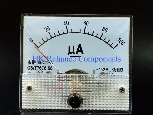 100uA DC DCM Current Panel Meter Analog 65x56mm 85C1