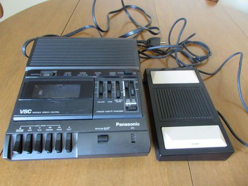 Panasonic VSC Dictation Tape Recorder Model RR-830 With Foot Pedal Control-WORKS