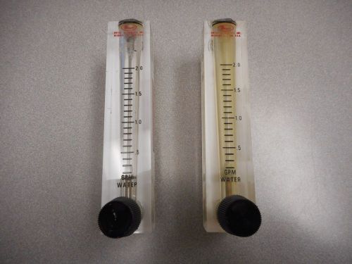 Dwyer vfb-85-ssv flow meter 2-2.0 gpm water ss valve (lot of 2) for sale