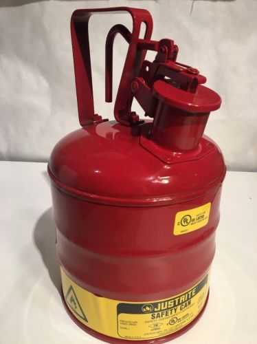 JUSTRITE 10301 Type I Safety Can, 1 gal., Red, 11-1/2In H