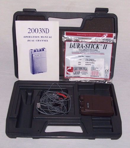 PMI 2003ND Muscle Stimulator Pain Control Dual Channel Leads Electrode Case