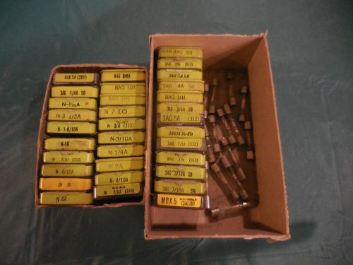 Lot of 115 Miscellaneous Old Stock Slo-Blo Littel Fuses