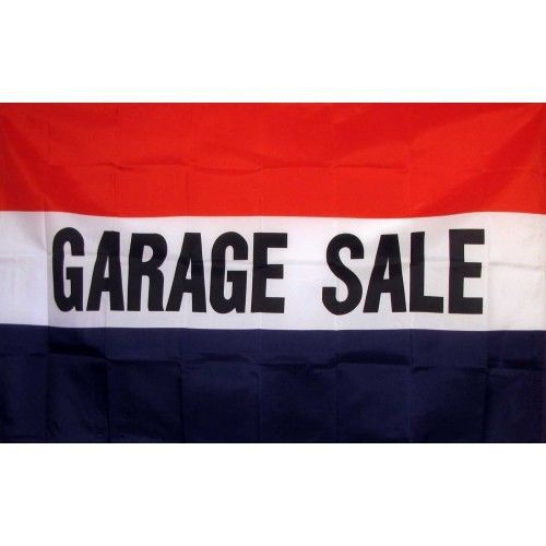 5 Garage Sale Flags 3ft x 5ft Banners (five)