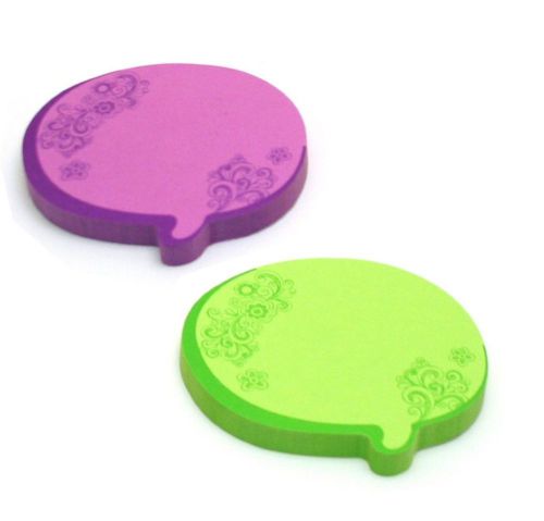 Redi-Tag Thought Bubble Notes 2 Pads, 3 x 3 Inches, Neon Green/Purple (22102)