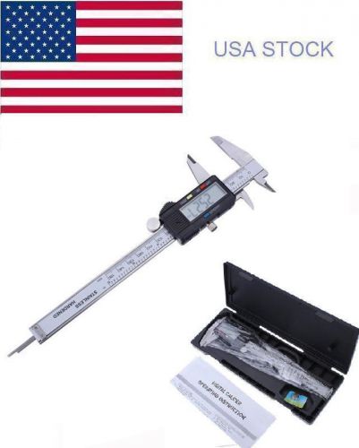 Stainless Steel Electronic Digital Vernier Caliper Micrometer Guage LCD 6&#034; 150mm