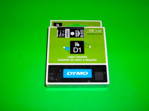 WHITE ON BLACK DYMO D1 REPLACEMENT LABEL CASSETTE TO FIT DYMO LABEL MANAGER
