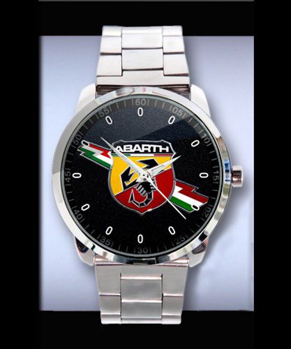 New Abarth Fiat 600 500 850 Tc Ritmo Mm Car Mdl Racing Logo Sport Metal Watch