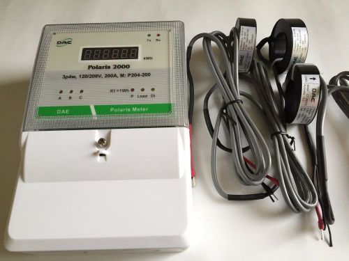 Dae p204-200-s kit,kwh submeter,polaris 2000,3p4w,200a,120/208v,3 solid core cts for sale