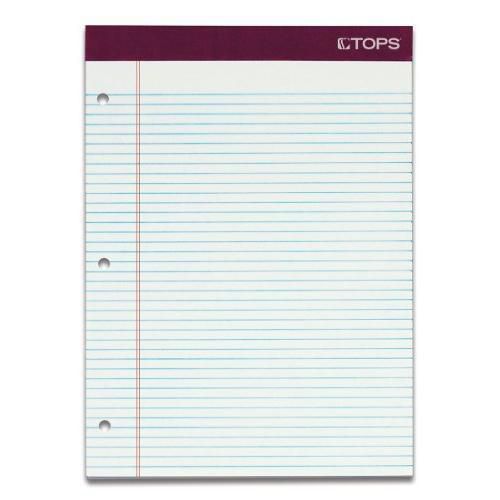 TOPS Double Docket Gold Writing Tablet, 8-1/2 x 11-3/4 Inches, Perforated, New