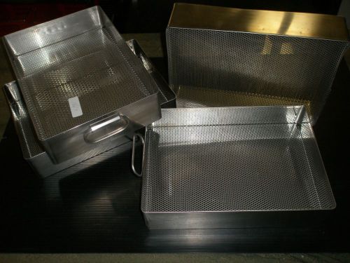 PERFORATED SS INSTRUMENT TRAY 10.5 X 15 X 3.5h - 4 PCS