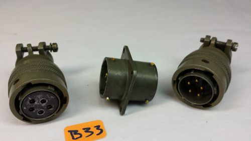 MIL SPEC DOUBLE MATING BENDIX CONNECTOR 5 pin PT06E 14-5S(SR)  LOT:B33