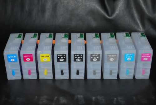 Refillable Cartridges for Epson Stylus Pro 3880 80ml (9 Colors) US Fast Shipping