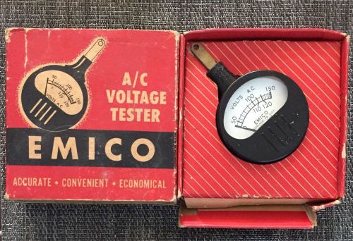 Vintage ELECTRO-MECHANICAL INSTRUMENT CO. EMICO A/C VOLTAGE TESTER Original Box