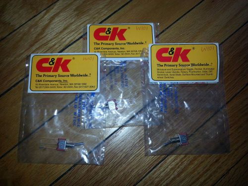 C&amp;K W101 Toggle Switch (Lot of 3) Switches New Component LAST ONES!!!