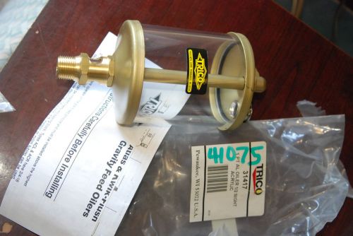 Trico 31417,  1/2&#034; Brass Base,  Oiler with Acrylic Reservoir New