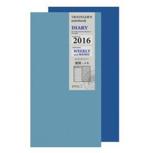 Midori Traveler&#039;s notebook 2016 notebook refill Weekly A5 Slim 14360006