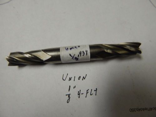 UNION  1/2&#034; x .437 Approx Sq End 4 Flute Double End Mill