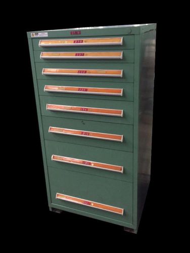 STANLEY VIDMAR 8 DRAWER INDUSTRIAL TOOL CABINET 30&#034; X 27.5&#034; X 59&#034; (3 AVAIL)