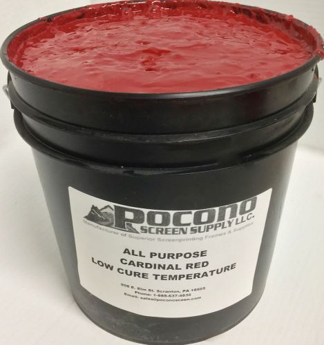 All Purpose Cardinal Red Low Cure Temperature Ink (Gallon)