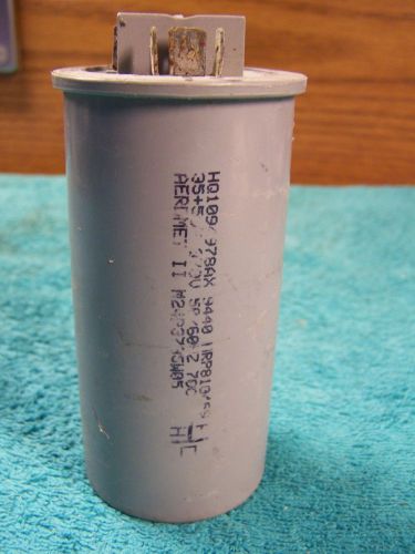 Dual run capacitor 35 + 5 uf mfd 370 v  round 1 7/8&#034; for sale