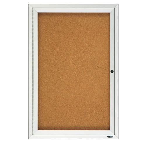 Quartet 2121 enclosed bulletin board, cork, 24 x 36 in. new, free shipping, $pa$ for sale
