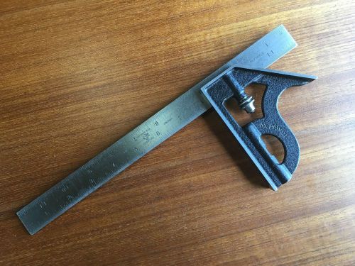 Starrett Combination Square With Bubble Level And 12&#034; Grooved Rule Woodworking