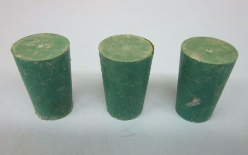 New solid #0 green neoprene tapered rubber plug (8) made in usa for sale