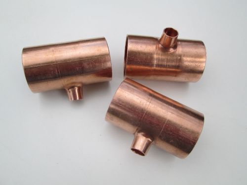 NEW Reducing Tee 2 X 2 X 1/2 Wrot Copper, CxCxC