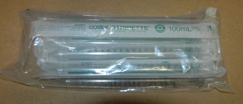 10 Pack COSTAR 4491 STRIPETTE 100mL SEROLOGICAL PIPET AQUA MAGNIFYING STRIPE New