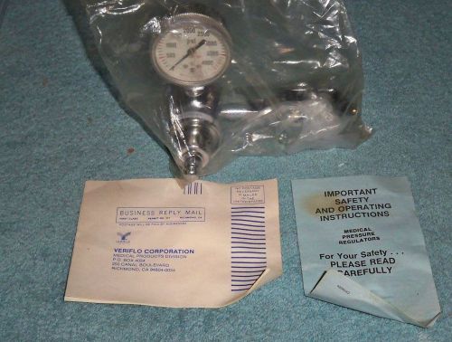 Veriflo 19600337 4000 psi medical pressure regulator 2400386 us gauge new sealed for sale