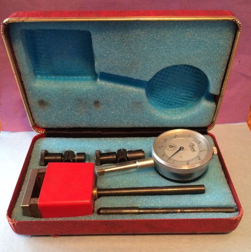 Vintage CENTRAL TOOL COMPANY UNIVERSAL DIAL TEST INDICATOR IN RED BOX