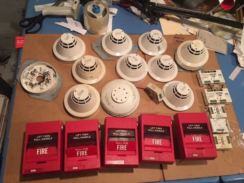 EST SIGA-PS Cc1 Wtm 278 Cr Ct1 Fire Pull DETECTOR Group Lot Used Parts J Shelf
