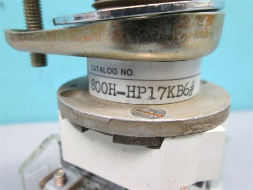 Allen bradley 800h-hp17kb6 2 position extended selector switch 2-800-xa contacts for sale