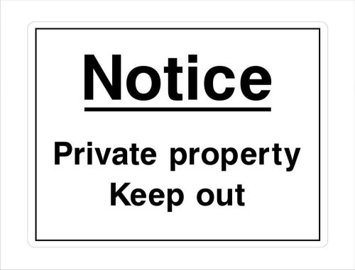 Private Property Door Gate sign Sticker Decal Graphic Vinyl Label V2
