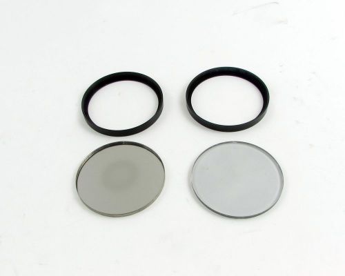 Lot of (2) CaF2 Windows Neutral Density Filters, 3&#034; Diameter, 4mm Thick